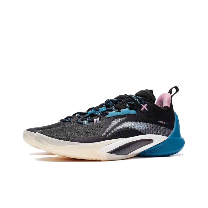 LiNing Speed 10 Cushioning, Slip Resistant, Abrasion Resistant, Breathable Low Top Basketball Shoes Men's Black-2