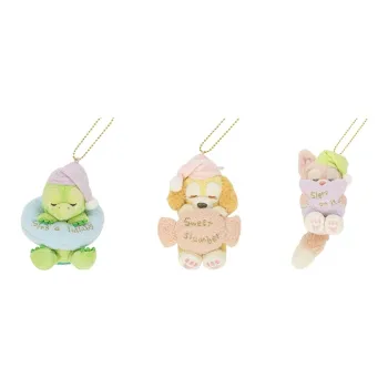 Disney Duffy And Friends LinaBell, 'Olu Mel, CookieAnn Sweet Dream Set Dolls Plush Pendant 11cm Height