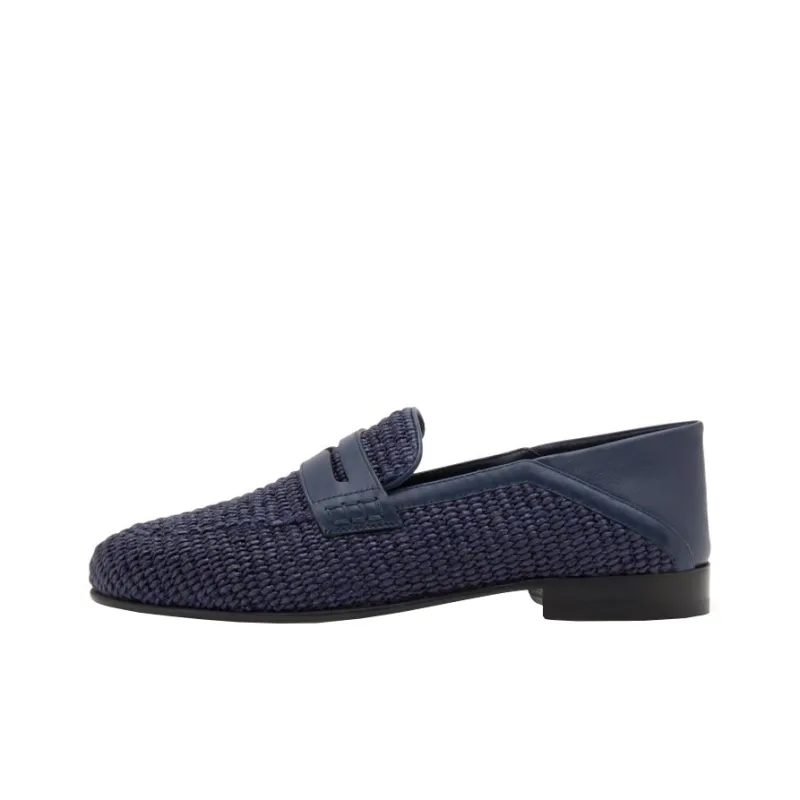 MANOLO BLAHNIK Loafers Men's Blue Black-0