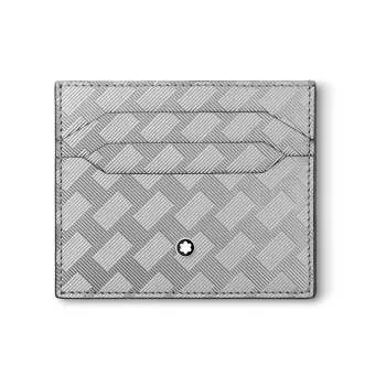 MONTBLANC Fabric Card Holder Men's Dawnlight Silver