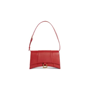 Balenciaga Hourglass Cow Leather Portable Crossbody Bag Shoulder Bag Women's Red