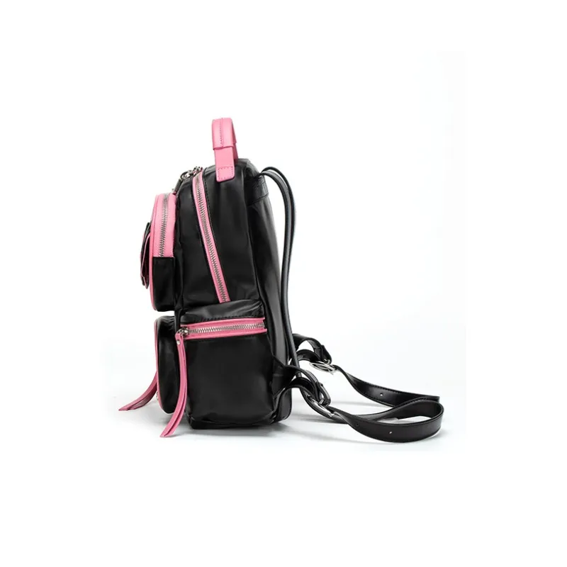 JELLYTOYBOY Fabric+PU Xingji Bag Backpack Medium Size Women's Black/Silver/Pink-10
