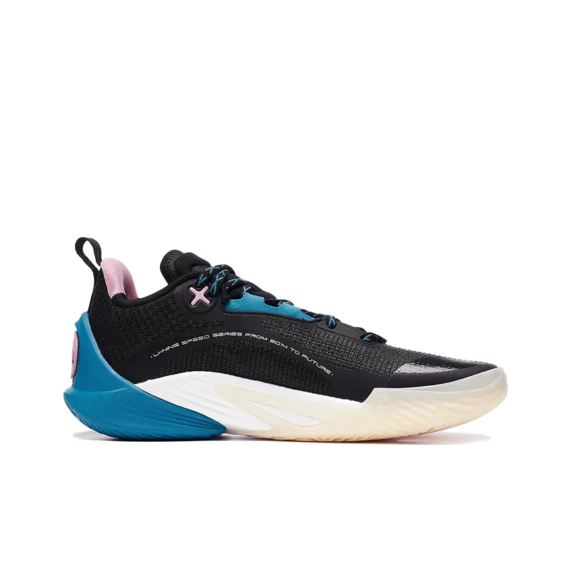 LiNing Speed 10 Cushioning, Slip Resistant, Abrasion Resistant, Breathable Low Top Basketball Shoes Men's Black-1