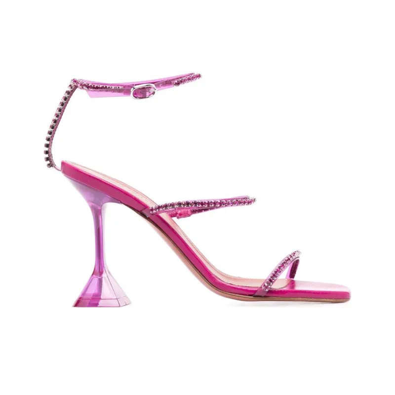 AMINA MUADDI Crystal-embellished Open-toe Sandals-3