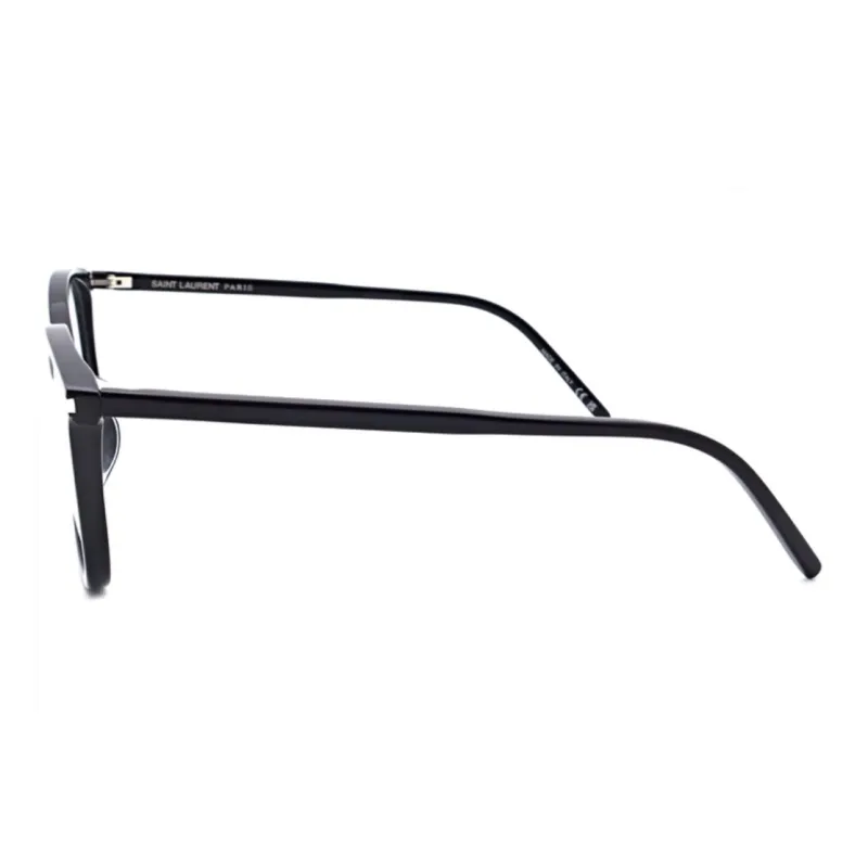 SAINT LAURENT Acetate Irregular Shape Eyeglass Frames Women's Black-3