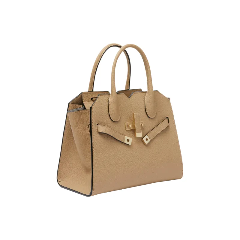 Valextra Calfskin Shoulder Bag, Crossbody Bag, Handbag Mini Women's Cashmere Beige-1