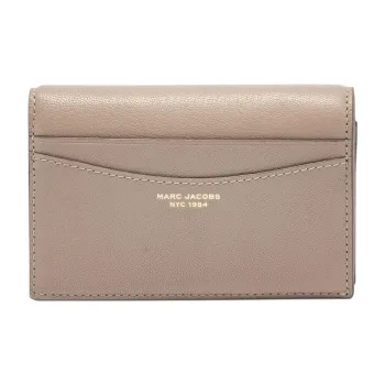 MARC JACOBS Goatskin Wallet Small Size Women's Almond Beige
