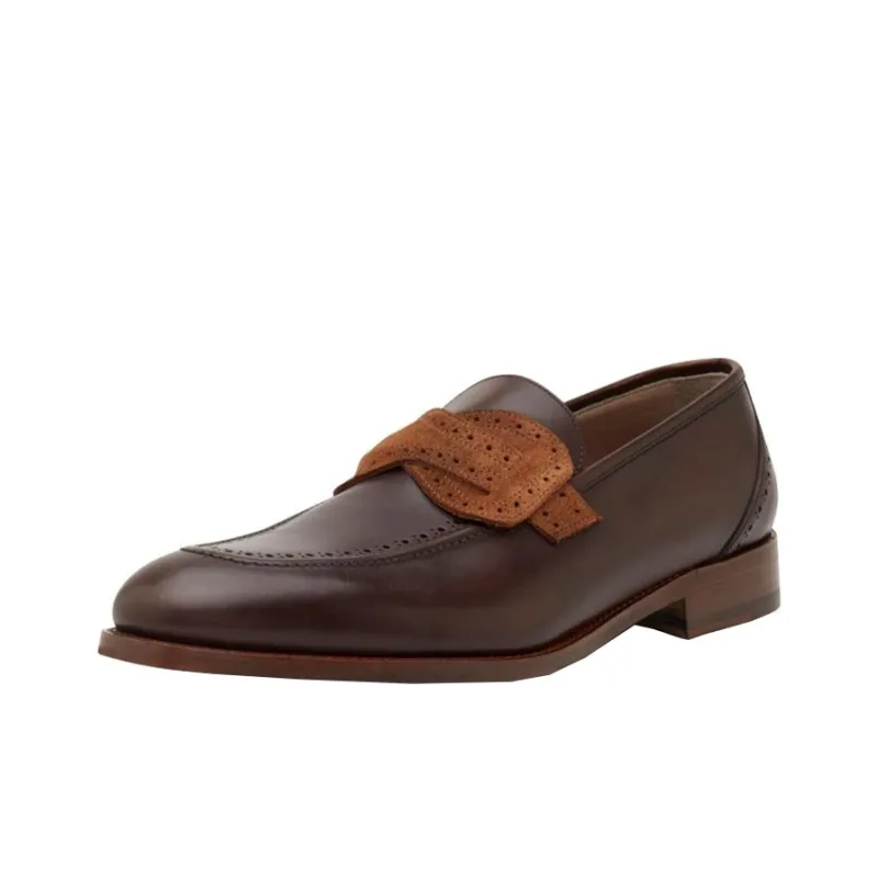 MANOLO BLAHNIK Georgioy Loafers 1cm Men's Brown-2