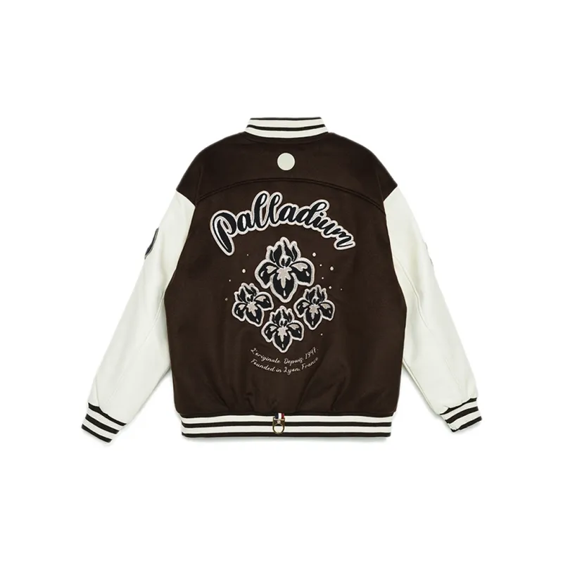 Palladium Reverse Dimensional Series Baseball Jacket Unisex Beige Yellow-4