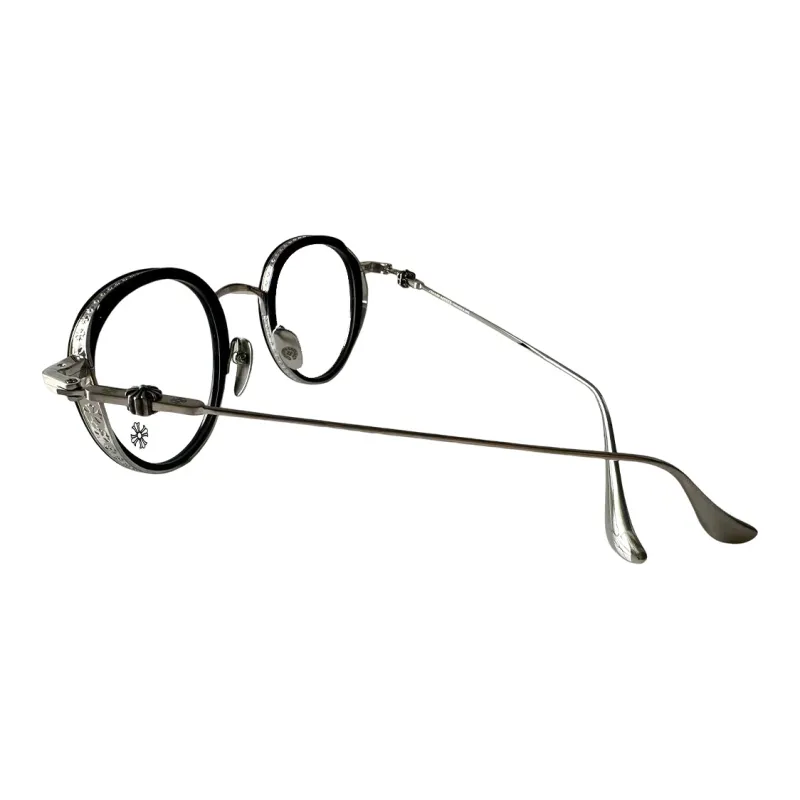 Chrome Hearts Irregular Shape Eyeglass Frames Unisex Black-2