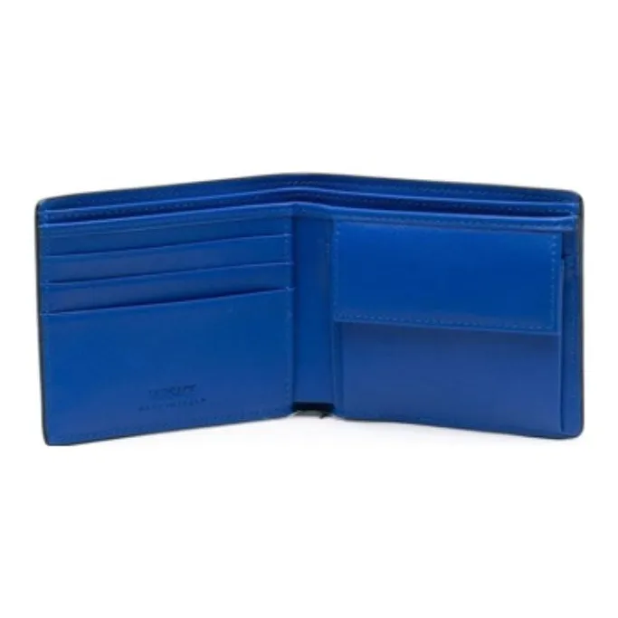 VERSACE Cow Leather Wallet Men's Royal Blue-2