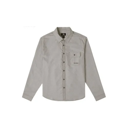 Converse BUTTON Shirts Men Gray