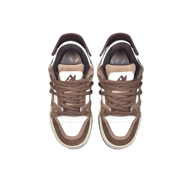 ALLHAVE Retro Futurer AA Anti Slip Wear Resistant Low Top Skateboard Shoes Unisex Brown-2