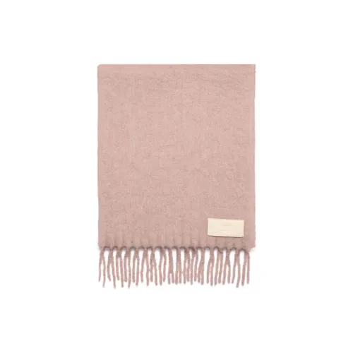 AMI Paris Logo-patch Fringed Scarf