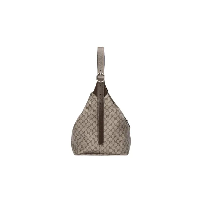 GUCCI Jackie 1961 Canvas With Leather Crescent HOBO Canvas Bag, Shoulder Bag Unisex-3
