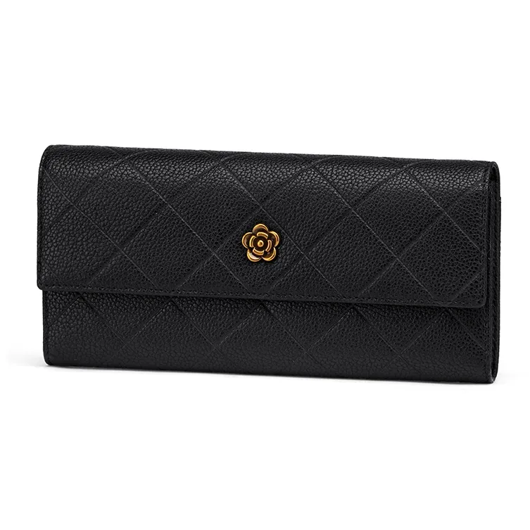 MAKEUP KITTEN Cow Leather Clutch Wallet Handbag Regular Women's Black-2