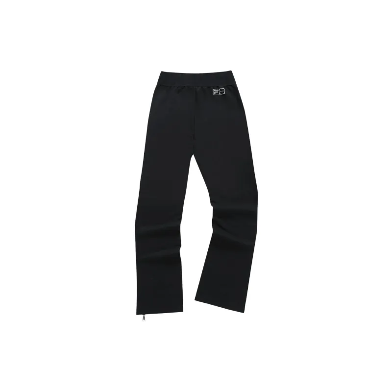 Beams X FILA FUSION FILA FUSION X BEAMS Co branded Series Knitted Sweatpants Women's Jet Black-1