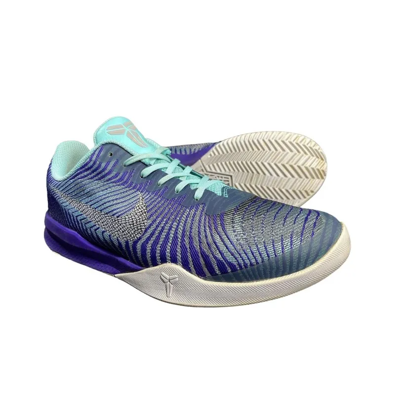 Nike Kobe Mentality 2 Wear-Resistant Low-Top Basketball Shoes Men's Blue Purple-2