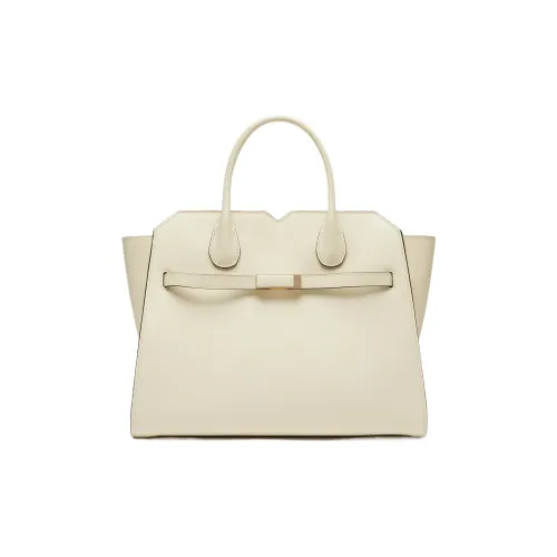 Valextra Calfskin Shoulder Bag, Crossbody Bag, Handbag Medium Size Women's White