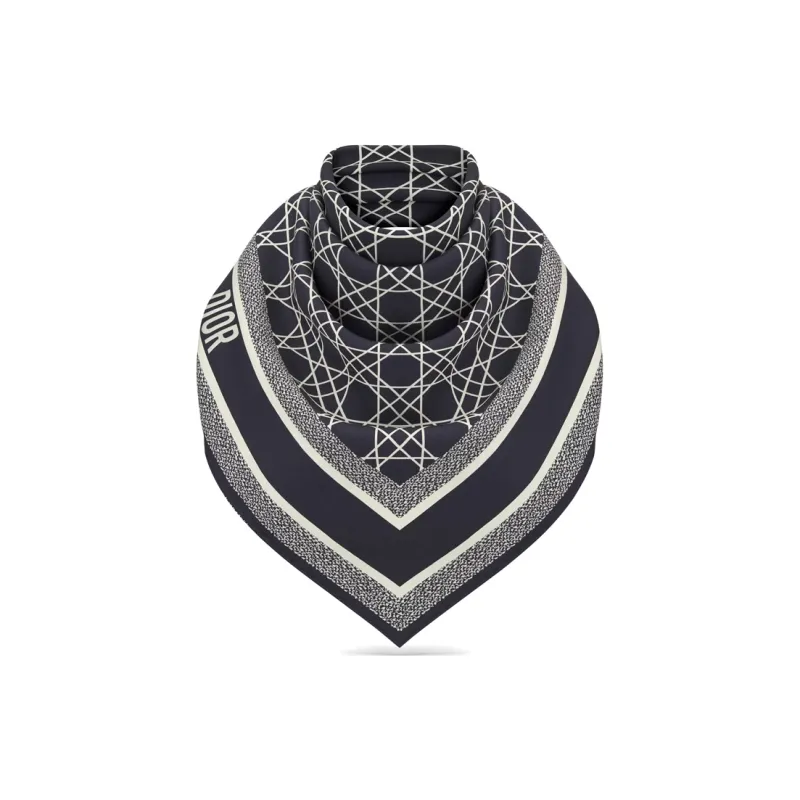 DIOR Silk Scarves Women's Black-1