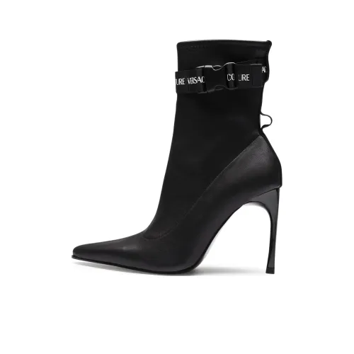 VERSACE JEANS Couture 105mm Branded-strap Ankle Boots