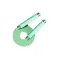 Mint Green Weighted Fitness Weight Loss Model 320g 2.9m Steel Wire Rope with Rubber Coating Bag