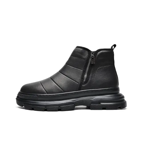 TRUMPPIPE Ankle Boots Men Black