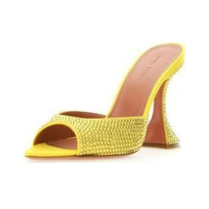 AMINA MUADDI Caroline 95mm Crystal-embellished Mules-3