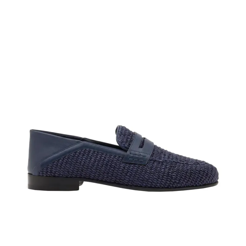 MANOLO BLAHNIK Loafers Men's Blue Black-1
