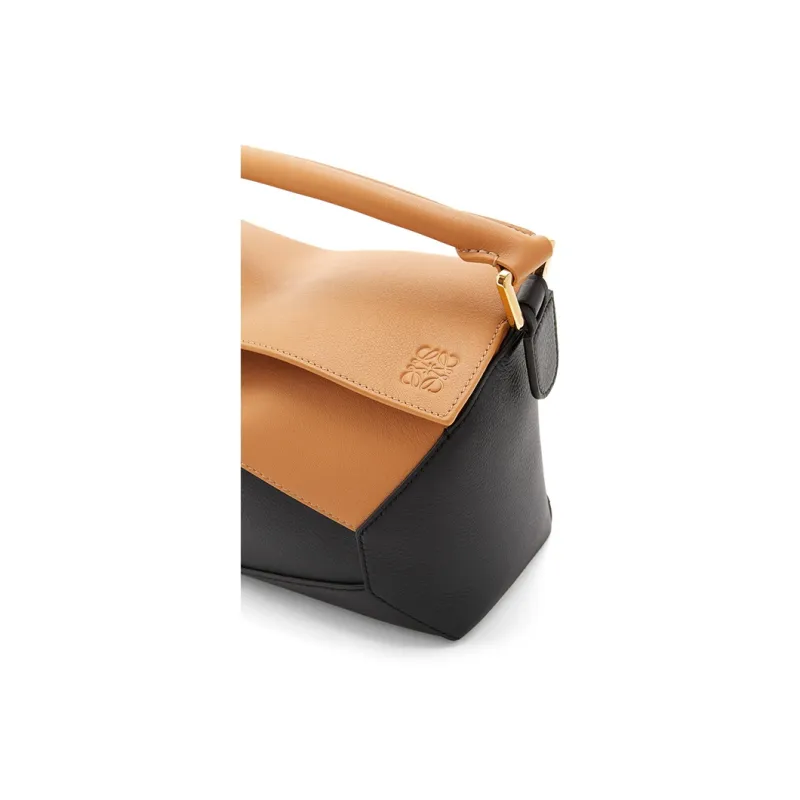 LOEWE Leather Shoulder Bag Crossbody Bag Handbag Regular Women's Black/Brown-6