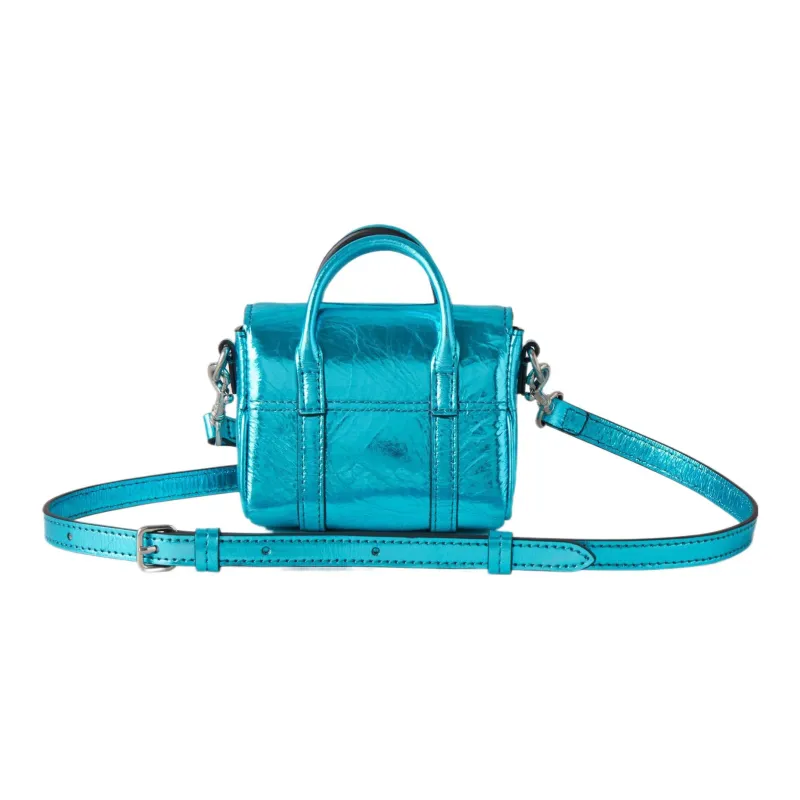 Mulberry Bayswater Cow Leather Handbag Crossbody Bag Shoulder Bag Regular Women's Blue-3