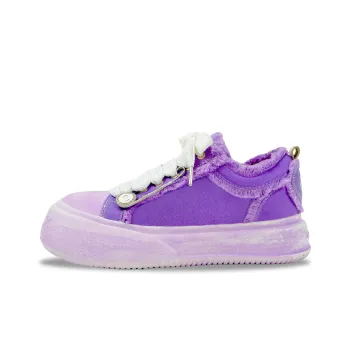 SOAP OPERA Wiping Color Series Anti Slip Wear Resistant Low Top Canvas Shoes Unisex Portuguese Dark Purple Box