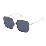 Black Frame with Transparent Blue Lens