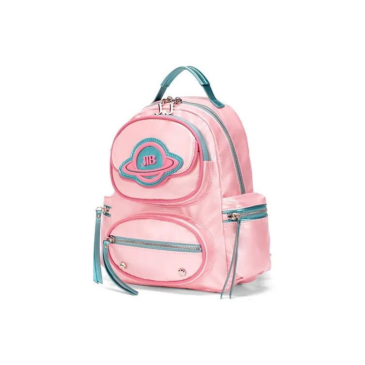 JELLYTOYBOY Fabric+PU Xingji Bag Backpack Medium Size Women's Black/Silver/Pink-25
