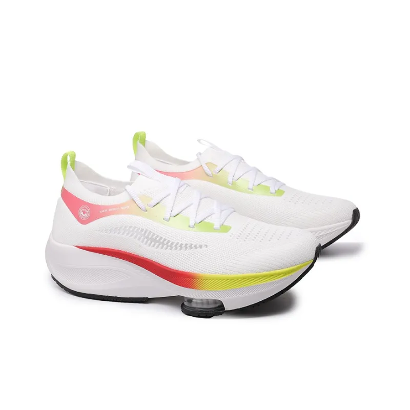 VOIT Running Shoes Unisex Low Top White Rainbow-2