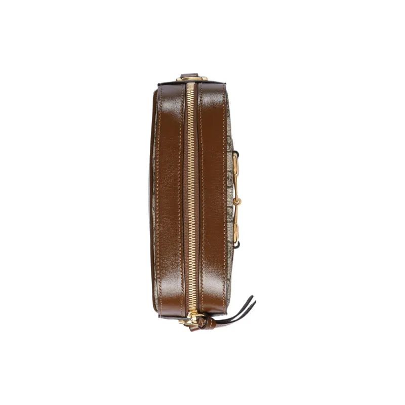 GUCCI Horsebit 1955 Canvas Crossbody Bag, Shoulder Bag Women's-4