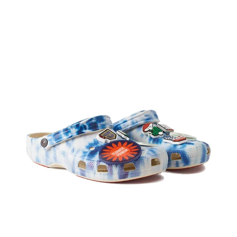 Levi’s x Crocs Classic Clog Clogs Unisex White And Blue Tie-dye-2