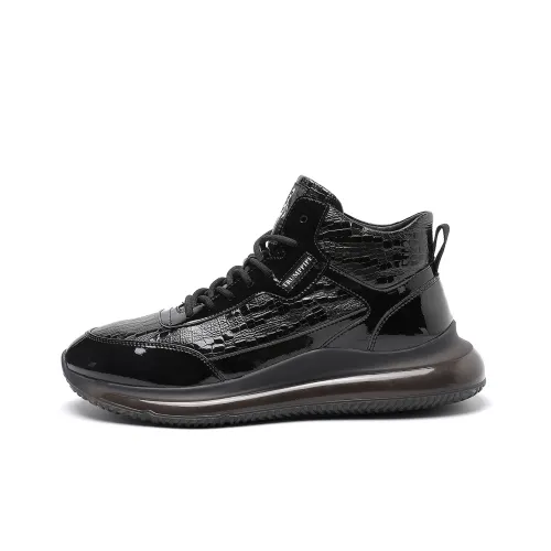 TRUMPPIPE Casual Shoes Men High-Top Black