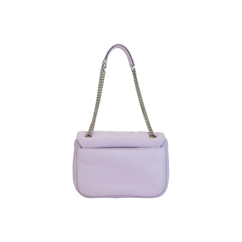 AMAZING SONG Sheepskin Chain Bag, Flower Bun Bag, Shoulder Bag, Crossbody Bag Women's Elegant Black/Taro Purple/Acorn-6