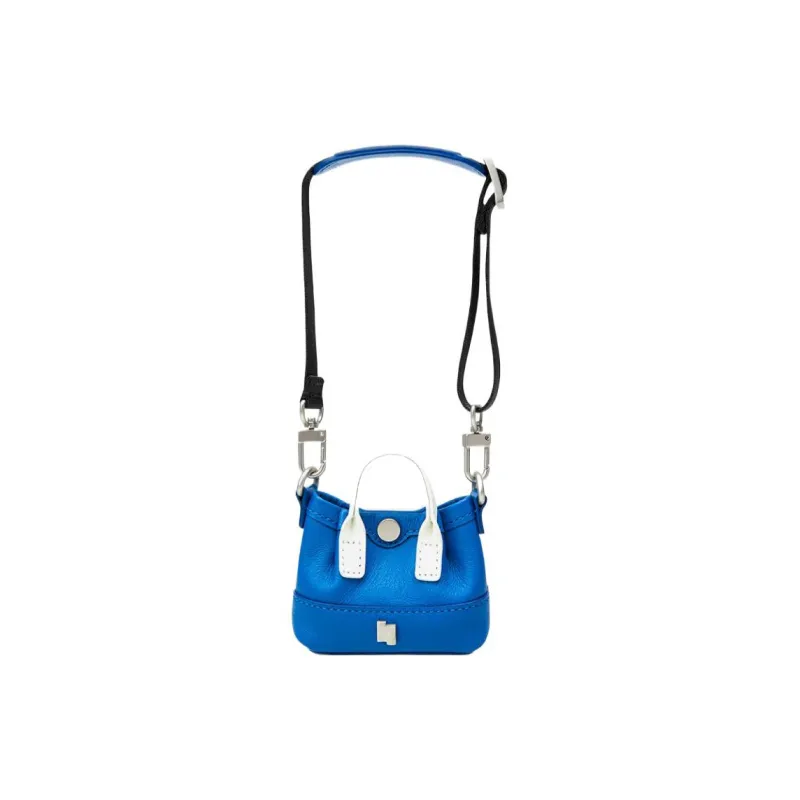 ADER ERROR Nylon With Cow Leather Shoulder Bag, Crossbody Bag, Handbag Regular Unisex Blue-2