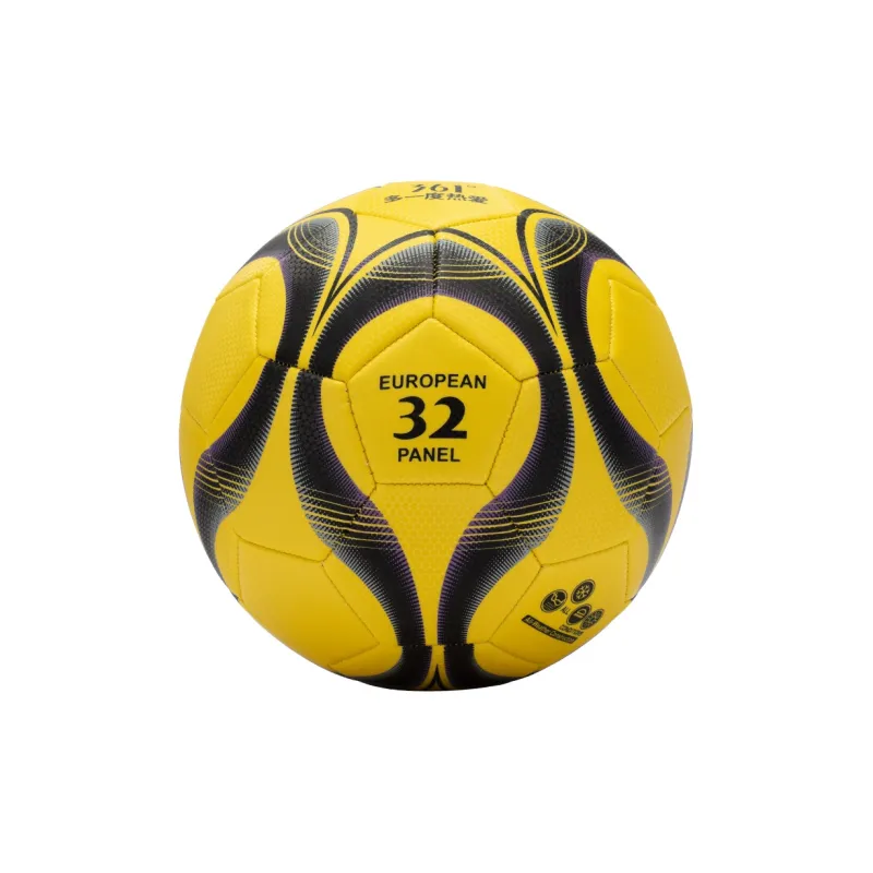 361° Size 4 Soccer PVC Machine Stitched Soccer Ball Unisex Star Shadow Black Yellow-3