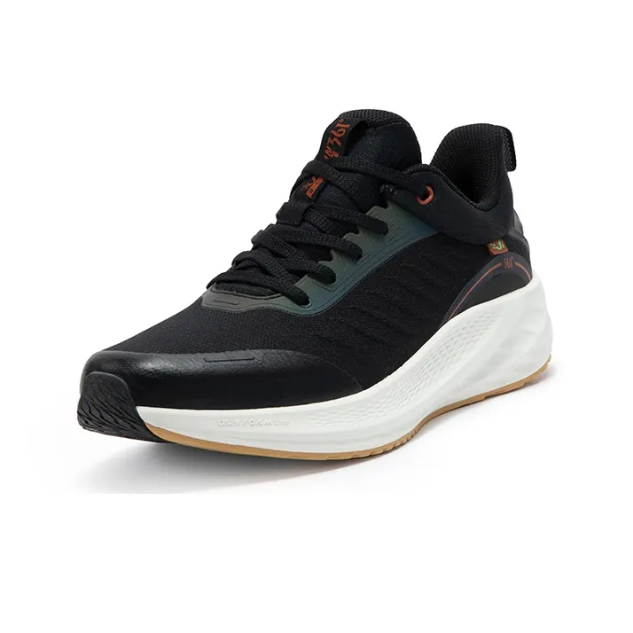 361° Rain Block 6.0 Cushioned Anti-Slip Wear-Resistant And Water-Resistant Low-Top Running Shoes Men's Black White-1