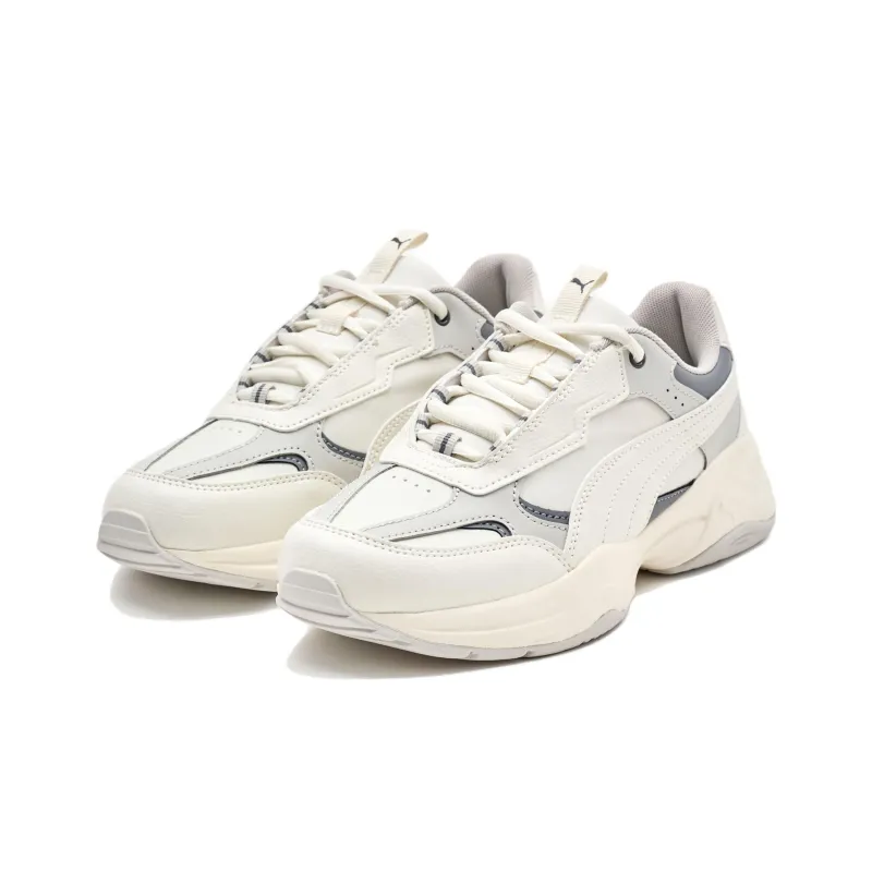 PUMA Cilia Pairy Cushioning Breathable Low Top Running Shoes Women's Beige-2