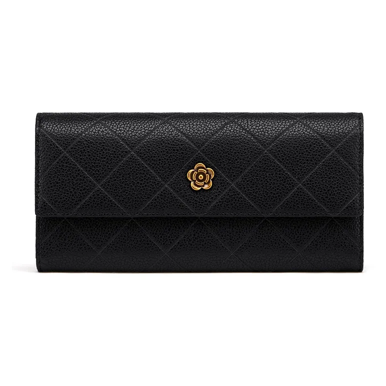MAKEUP KITTEN Cow Leather Clutch Wallet Handbag Regular Women's Black-1