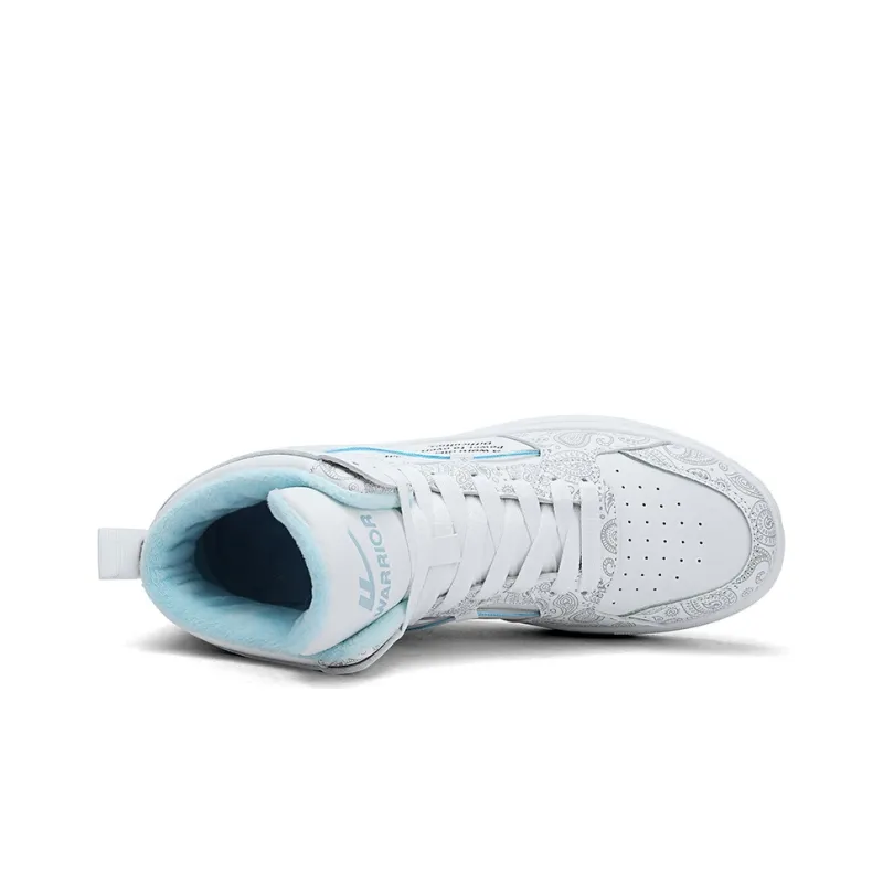 WARRIOR Skateboard Shoes Unisex High Top Gray/Blue-10