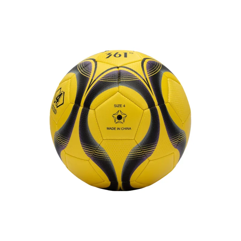 361° Size 4 Soccer PVC Machine Stitched Soccer Ball Unisex Star Shadow Black Yellow-1