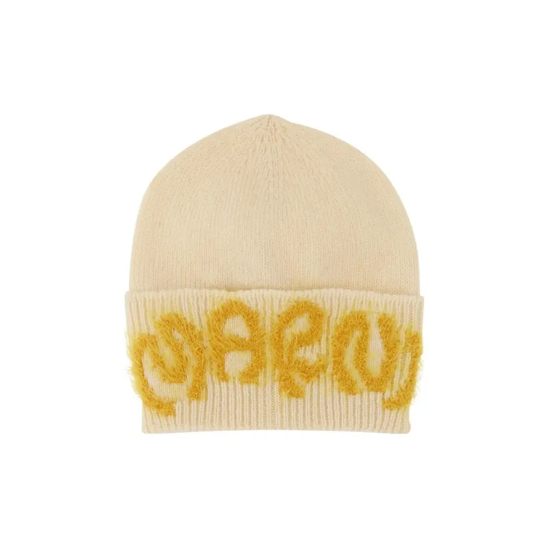 MARNI Logo Appliqué Wool Beanie-0