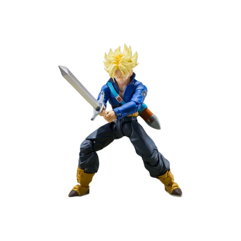 BANDAI S.H.Figuarts Dragon Ball Z Trunks Super Saiyan The Youth From The Future Action Figures 14cm-2