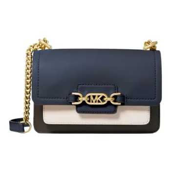 MICHAEL KORS Heather Leather Shoulder Bag, Crossbody Bag Extra Small Women's Marine Blue