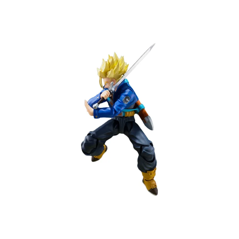 BANDAI S.H.Figuarts Dragon Ball Z Trunks Super Saiyan The Youth From The Future Action Figures 14cm-1